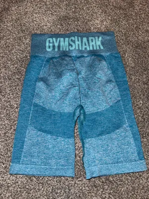 Gymshark Flex High-Waisted Cycling Shorts - Atlas Blue Marl thumbnail 4