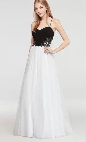 Blondie Nites Black and white gown thumbnail 1