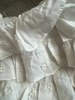 Farm Rio White Ruffled Crop Top XS thumbnail 16