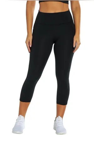 NWOT GapFit Women's Cropped Legging Black Size L thumbnail 1