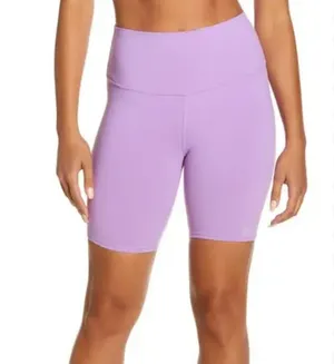 ALO Yoga Purple Bike Shorts High-Rise Seamless thumbnail 1
