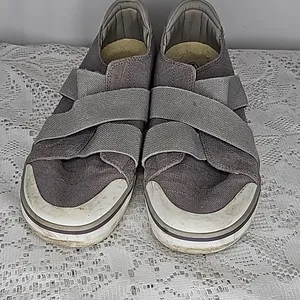Keen Elsa III Gore canvas gray elastic slip on walking comfy shoes sz 8 thumbnail 3