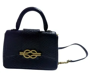 Zara Black Metal Buckle City Bag Faux Leather Top Handle & Crossbody Strap thumbnail 1