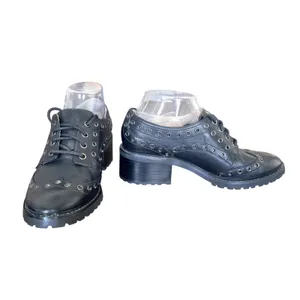 Michael Kors Edison Lace Up Black Leather Grommet Eyelet ‎ Oxfords Women Size 7M thumbnail 2