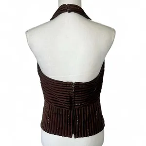 Vintage Cache Beaded Halter Top thumbnail 3