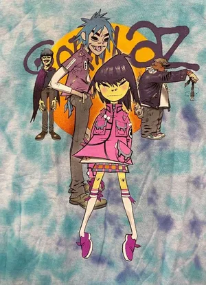 The Gorillaz Phase 1 Celebrity Take Down Rock Tie Dye XL thumbnail 2