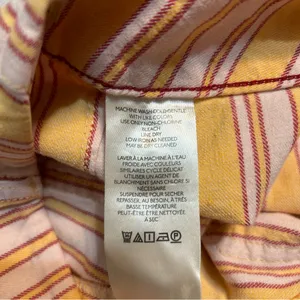 Anthropologie Maeve The Colette Cropped Wide Leg Linen Blend Striped Pants 27 thumbnail 8