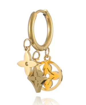 Luxury Clover Motif Hoop Earrings thumbnail 2