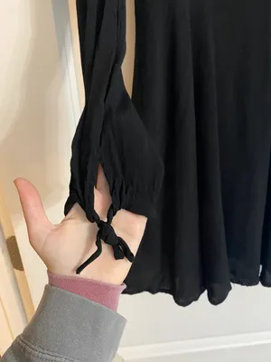 Black Lace Long Sleeve Mini Dress thumbnail 3
