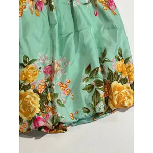 Vintage Y2K Plenty Silk Strapless Floral Bubble Hem Mini Dress Size 8 FLAW thumbnail 5