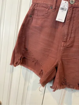 American eagle mauve the highest rise mom shorts size 2 thumbnail 4