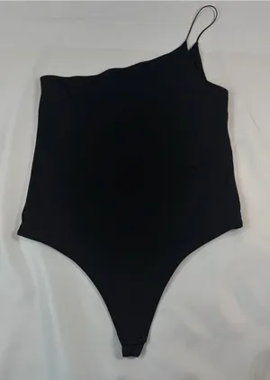 Aritzia Babaton Contour One Shoulder Cami Black Bodysuit Women's Size XL thumbnail 1