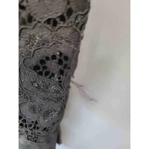 Sam Edelman Black Lace Ruffle Hem Cap Sleeves Cocktail Dress Size 8 b57 thumbnail 4