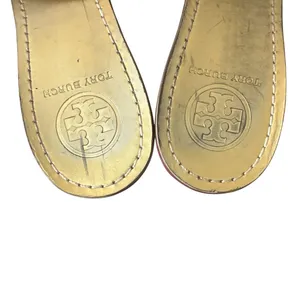 Tory Burch Aerin Metallic Gold Kitten Heel Slides 8.5‎ thumbnail 5