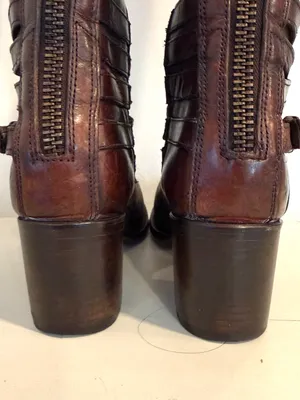 Freebird by Steven Wiley Rich Brown Leather Tall Boots Size 9 thumbnail 6
