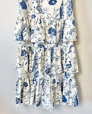 Abercrombie Drama Ruffle Tiered Maxi Dress Size Large Petite thumbnail 8