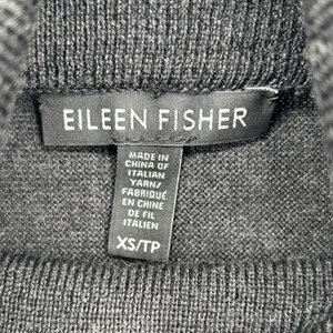 Eileen Fisher Womens‎ Gray Merino Wool Asymmetric Turtleneck Sweater XS Neutral thumbnail 3