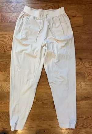 Lululemon Women's In-Depth Mid-Rise Athletic Jogger Pants Ivory Sz 6 thumbnail 1