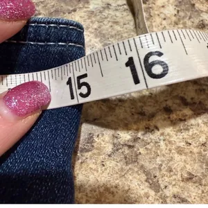 Express Dark Denim Jean Shorts thumbnail 4