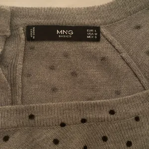 MANGO Gray and Black Polka Dot Sweater dress Size M thumbnail 8