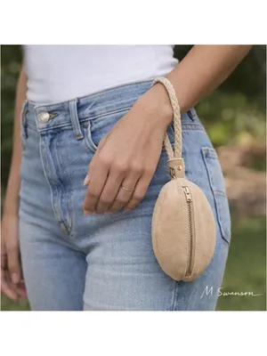 NEW Free People Kingsley Tan Suede Braided Wristlet NWT thumbnail 2
