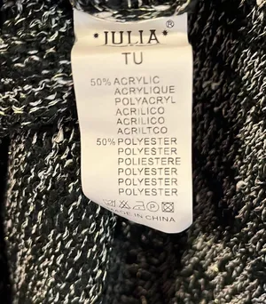 Julia One Size Pattern Shirt Sleeve Sweater thumbnail 6