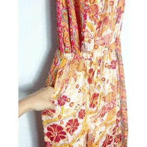 NWT Free People Carmen Jumpsuit Off Shoulder Floral Wide Leg Size Small Bohemian thumbnail 8