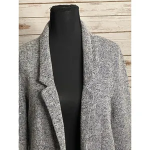 Topshop classic black/white tweed open front knit cardigan jacket Size 6 thumbnail 2