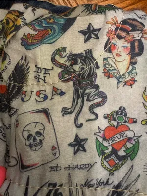 Ed Hardy Blue Flare Jeans with Colorful 'True Love' Embroidery 30 Y2K Grunge thumbnail 9
