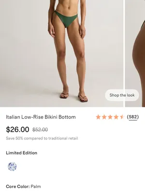 New Quince Italian Tank & Low-Rise Bikini Bottom Size Medium MSRP $51 thumbnail 3