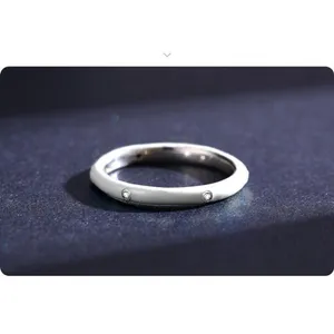 Boutique White Enamel Pave Simulated Pave‎ Diamond Sterling Silver Band Ring Size 8 thumbnail 7