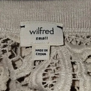 Wilfred‎ Aritzia Womens Tan Embroidered Crochet Top Small thumbnail 4