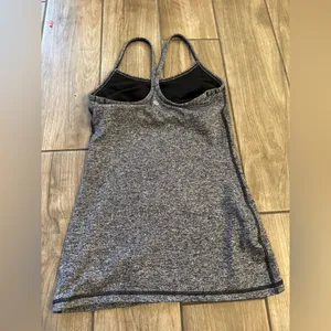 Lululemon Gray Women's Spaghetti Strap racerback tank Top size 4 thumbnail 2