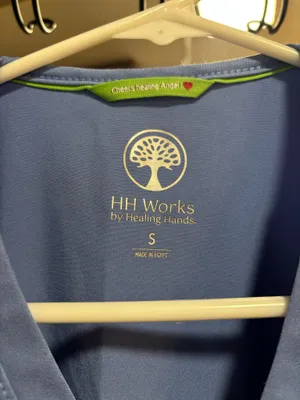 Healing Hands Scrub Top Women’s Small Ceil Blue thumbnail 2