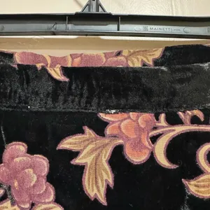 Miami by Francescas Black Velvet Floral High Low Skirt thumbnail 6