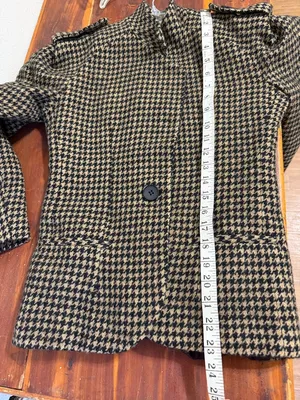 Vintage Herringbone Blazer Sports Suit Jacket unisex 80s 90s business office thumbnail 6