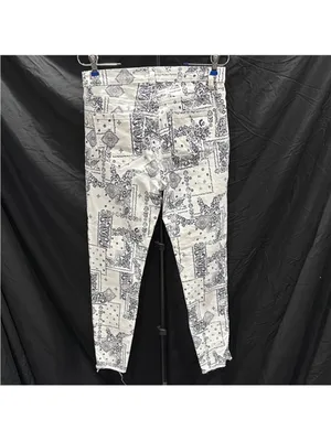 Kensie White & Black Patterned Ankle Jeans thumbnail 3
