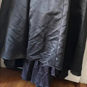 Black Victorian Strapless Satin A-Line Gown Floor-Length Formal Evening Dress thumbnail 3