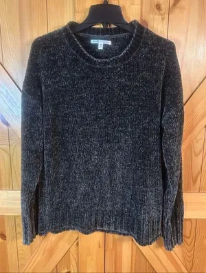 Seven7 Women’s Charcoal Chenille Knit Pullover Sweater Size Medium (5874) thumbnail 1