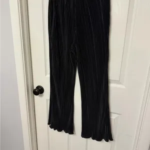 Reformation NWT KAIA silky pleated‎ black pants size XS petite thumbnail 5