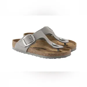 BIRKENSTOCK WOMEN'S GIZEH BIG BUCKLE DOVE GRAY Size 39 NEW thumbnail 2