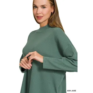 Zenana Viscose Sweater Top &‎ Pants Set - Ash Jade - Small thumbnail 13
