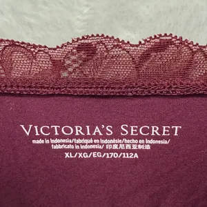 Victoria's Secret Burgundy Lace Trim Cami Top XL‎ Modal Spandex thumbnail 4