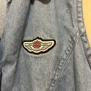 Harley Davidson Denim 100 Year Anniversary Vest Women’s Size Small thumbnail 2