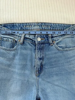 American Eagle Outfitters Women’s Mom Jeans Light Blue Straight Leg Jeans 4 Long thumbnail 10