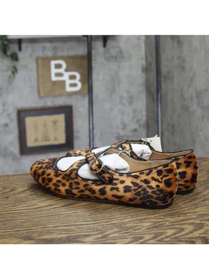A New Day Womens Tasmin Leopard Flats 94568233 Leopard Brown 10M thumbnail 2