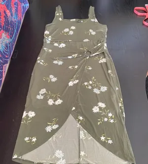 No Boundaries Olive Floral Dress thumbnail 1