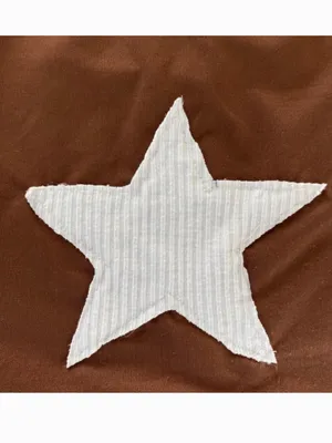 brown and white star patchwork tee Size M thumbnail 4