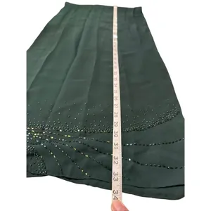 Vintage Miss Milan dark green, sleeveless Beaded evening gown Sz 6 NWT thumbnail 8