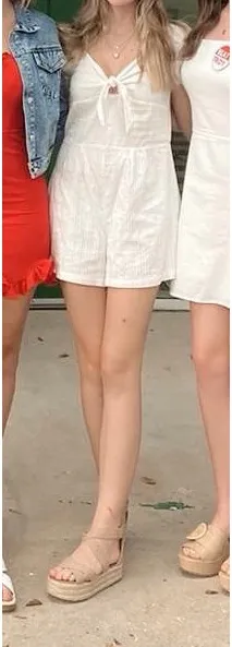 Boutique White Romper thumbnail 1